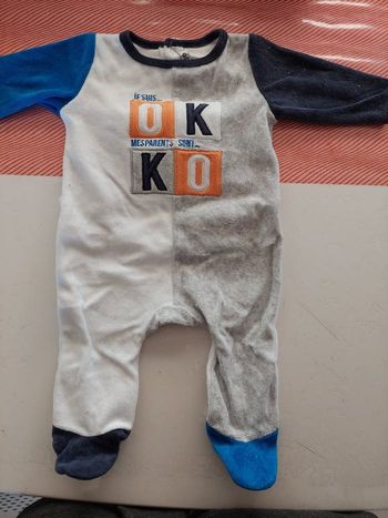 Pyjama velours 3mois gemo