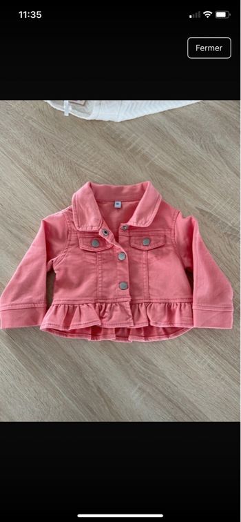 Veste en jean rose