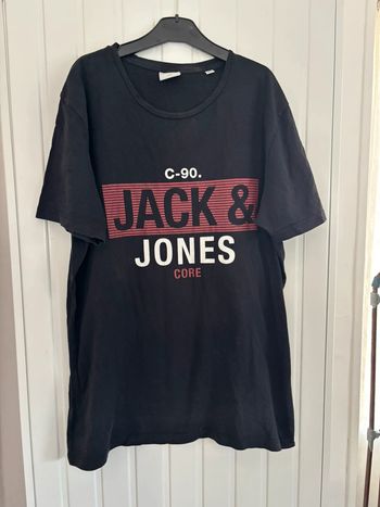 T-shirt homme noir et bordeaux Jack & Jones