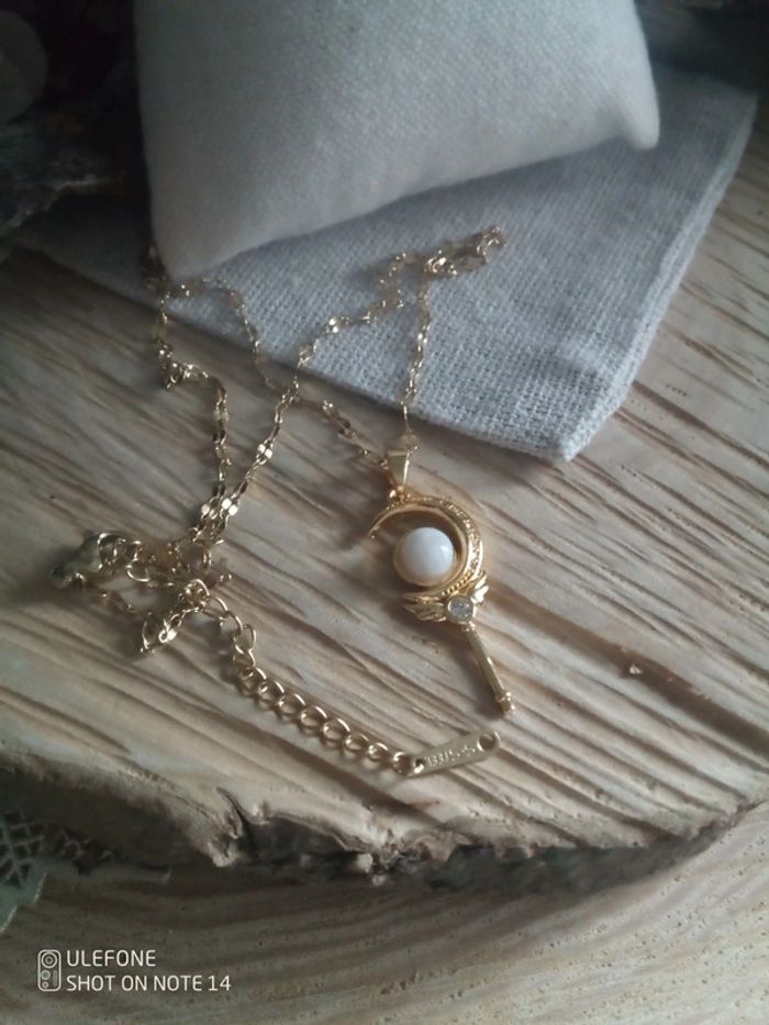 Collier astre de lune et pierre de lune naturelle - photo numéro 2