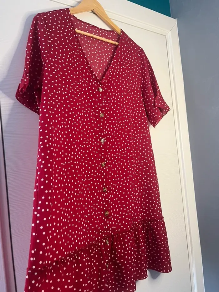 🔹 Robe d’Été Rouge à Pois Blancs – Shein 🔹 - photo numéro 2