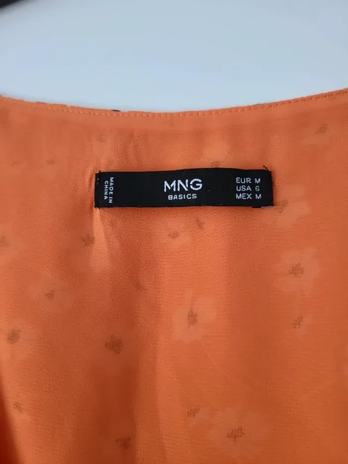 Robe orange a fleurs Mango - photo numéro 4