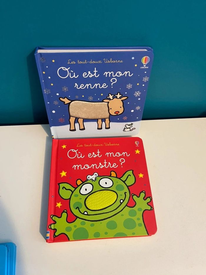 2 livres bébé à toucher les tours doux usborne les NEUFs