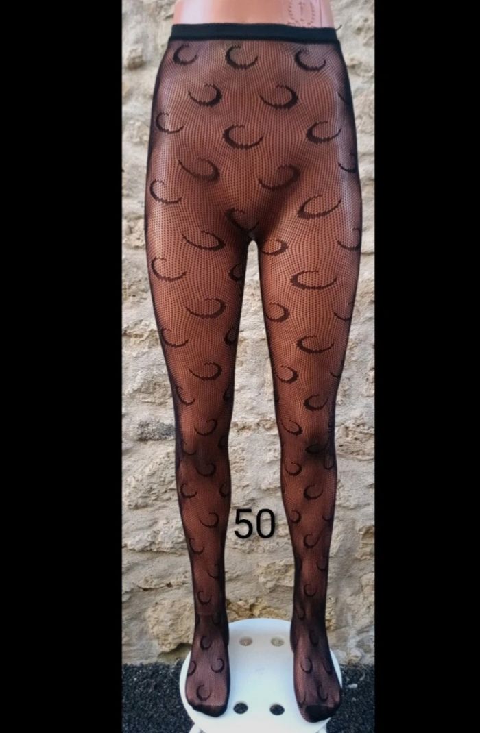 Collant résille motif fantaisie