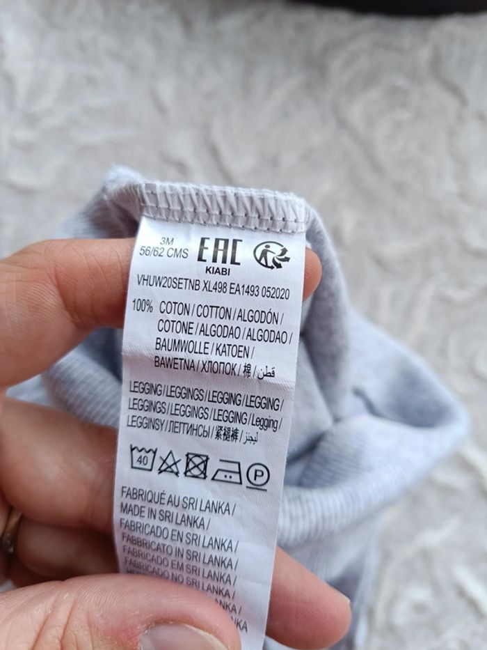 Legging avec pieds Mixte 3 mois Kiabi Eco conception 100% coton bio - photo numéro 6