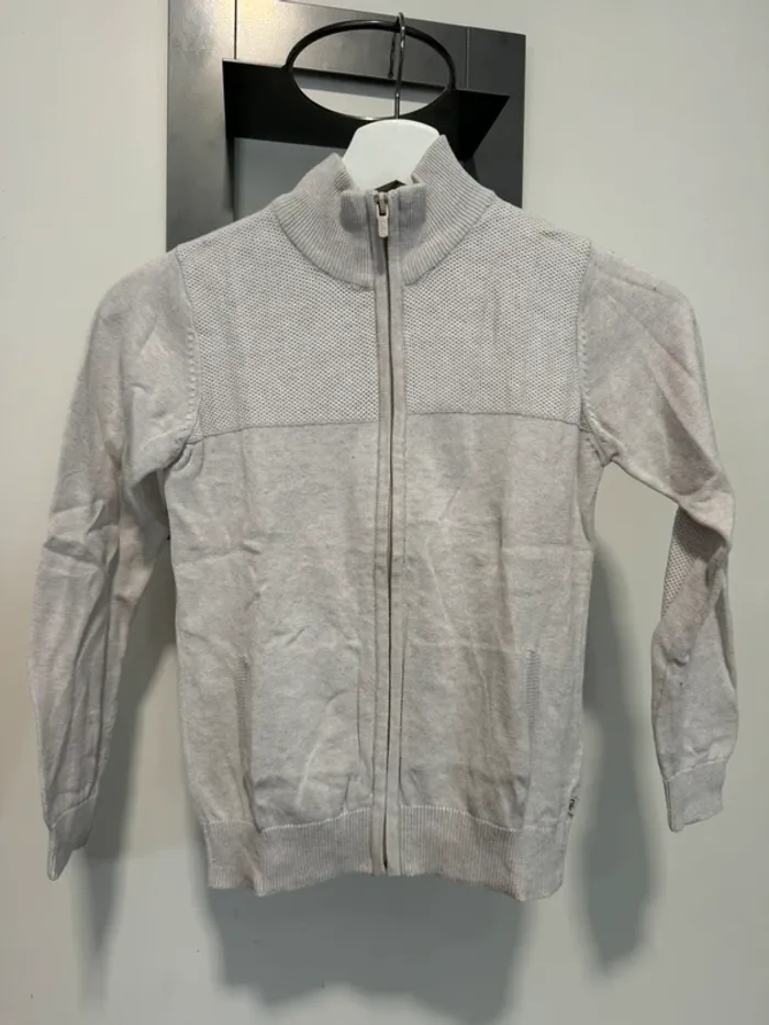 Gilet Okaïdi beige garçon 8 ans