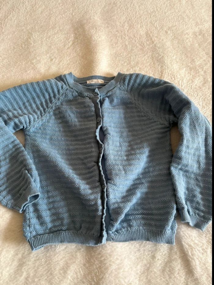 Jolie gilet bleu neuf 3 ans fille - photo numéro 4