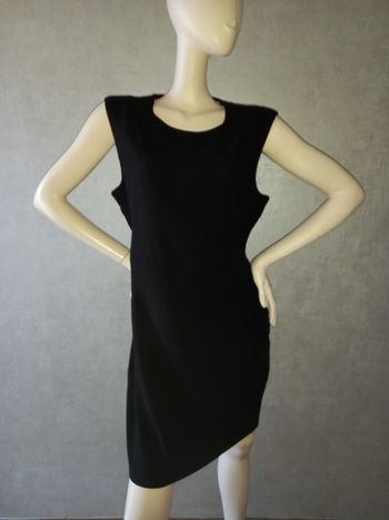 robe droite noire dentelle au dos camaïeu taille 42