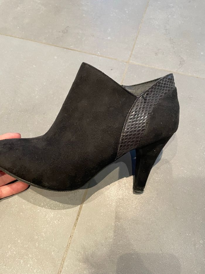 Bottines suédine hiver femme à talons - photo numéro 6