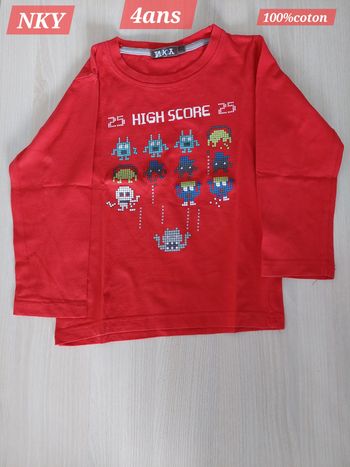 Tee-shirt manches longues garçon 4ans