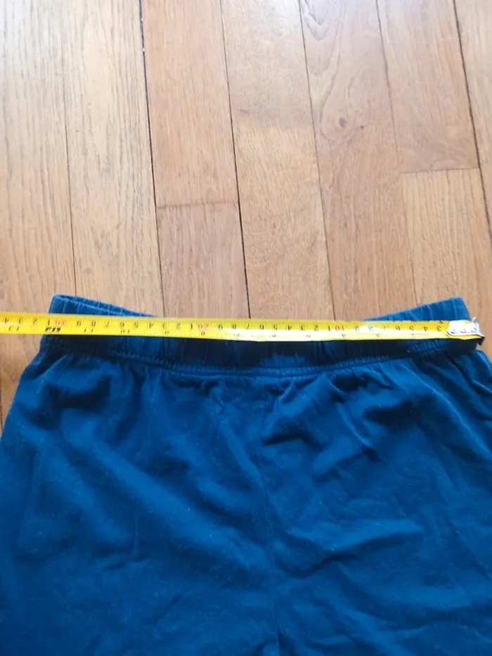 Short bas de pyjama coton bleu marine Tex taille S - photo numéro 5