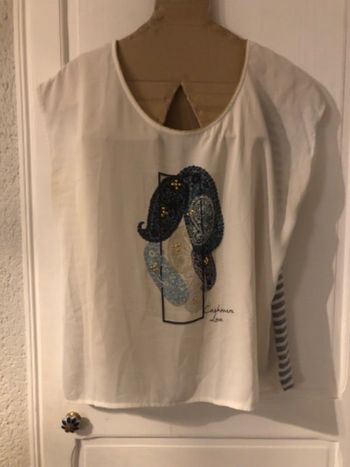 AN26- Blouse motif « phildar »  T XL (44-46)