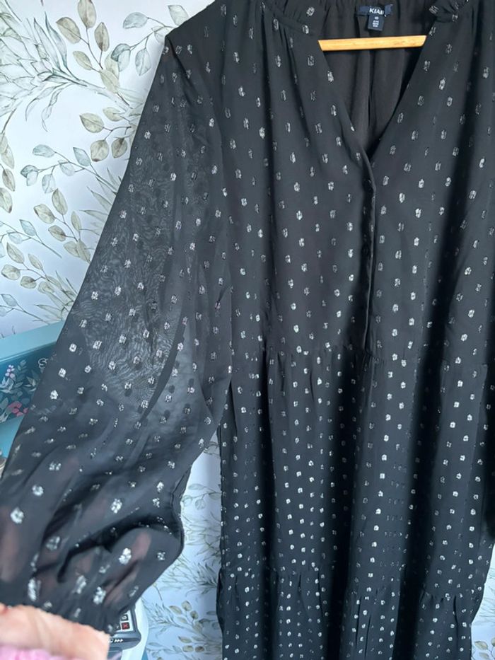 Robe longue noir manches longues transparentes - photo numéro 3