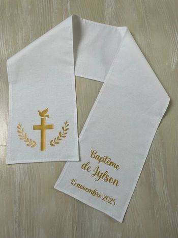 Écharpe de baptême personnalisée 