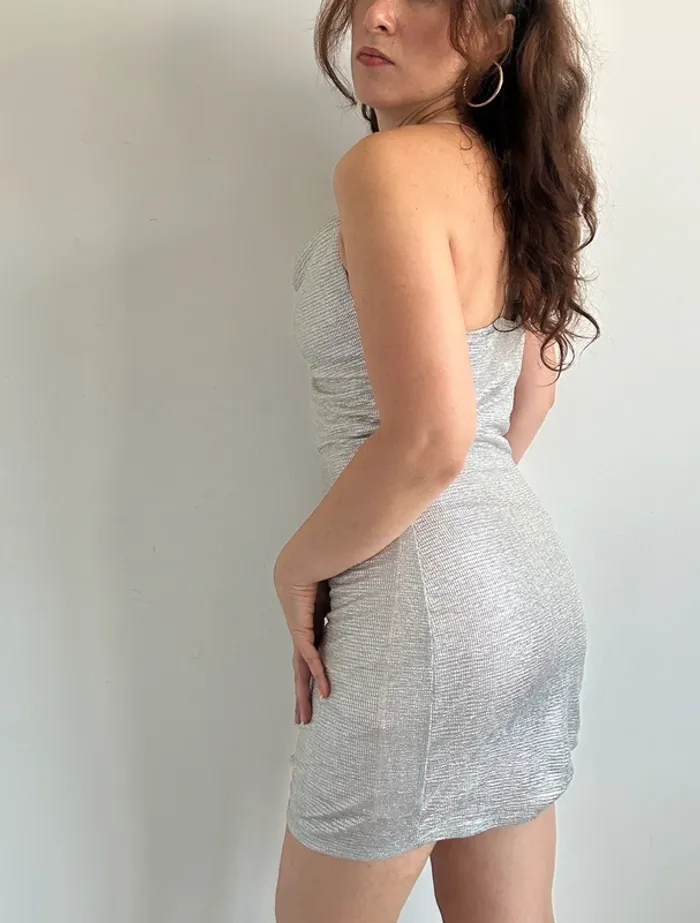 Robe dos nu argentée taille 36 - photo numéro 7