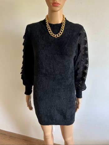 Robe pull noire avec dentelle Fashion taille unique jamais portée
