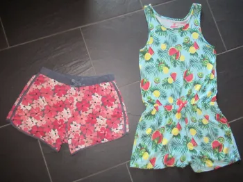 Combi-short et short fille Vertbaudet 12 ans + don d'un tee-shirt Vertbaudet