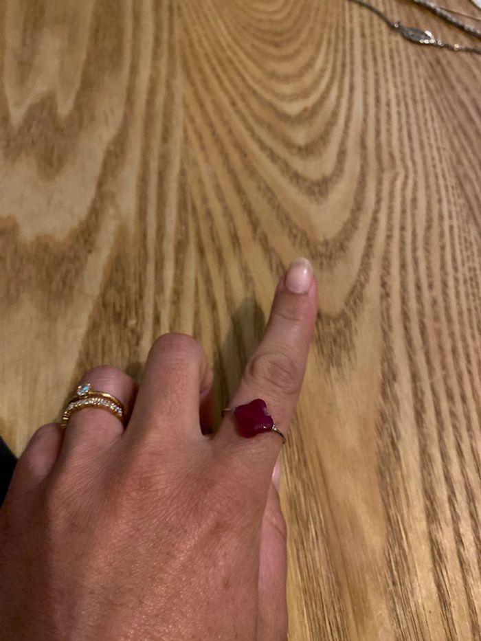 Bague argent 925 trèfle rose - Taille 60 - photo numéro 4