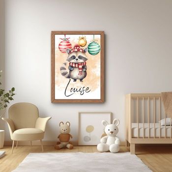 affiche  prénom personnalisé noël