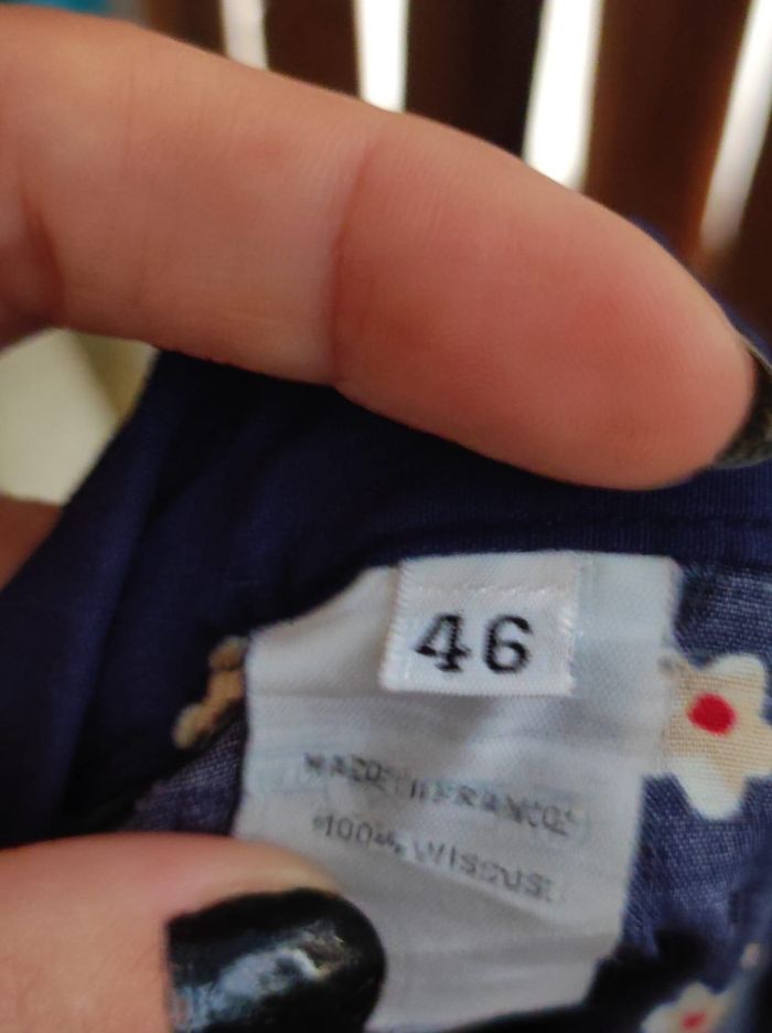 Jupe bleu fleurie vintage - photo numéro 4