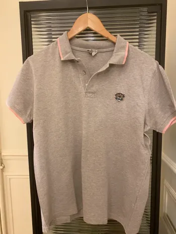 Polo homme gris clair et rose Kenzo taille S