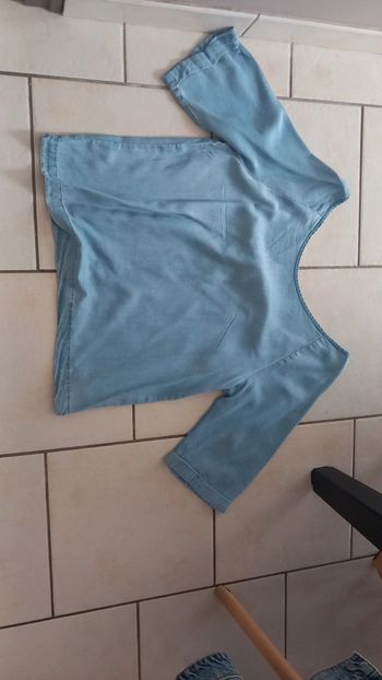 Tunique bleu promod manches 3/4 38 tbe