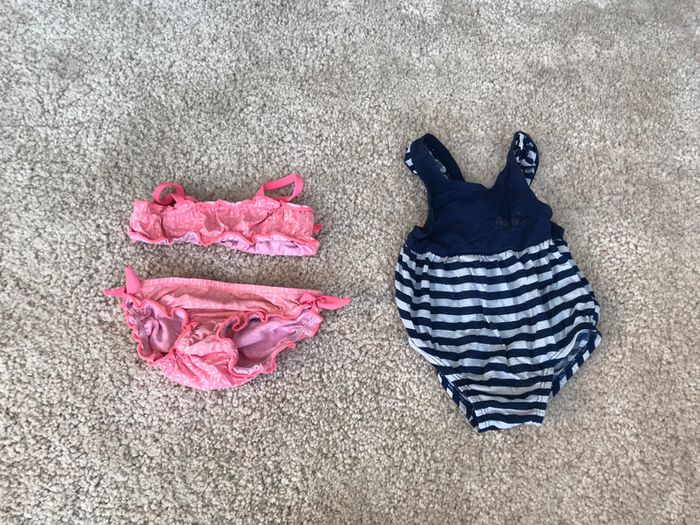 Lot de 2 maillots de bain (1 pièce et 2 pièces) fille - 6 mois - Obaibi et Sergent Major - photo numéro 3