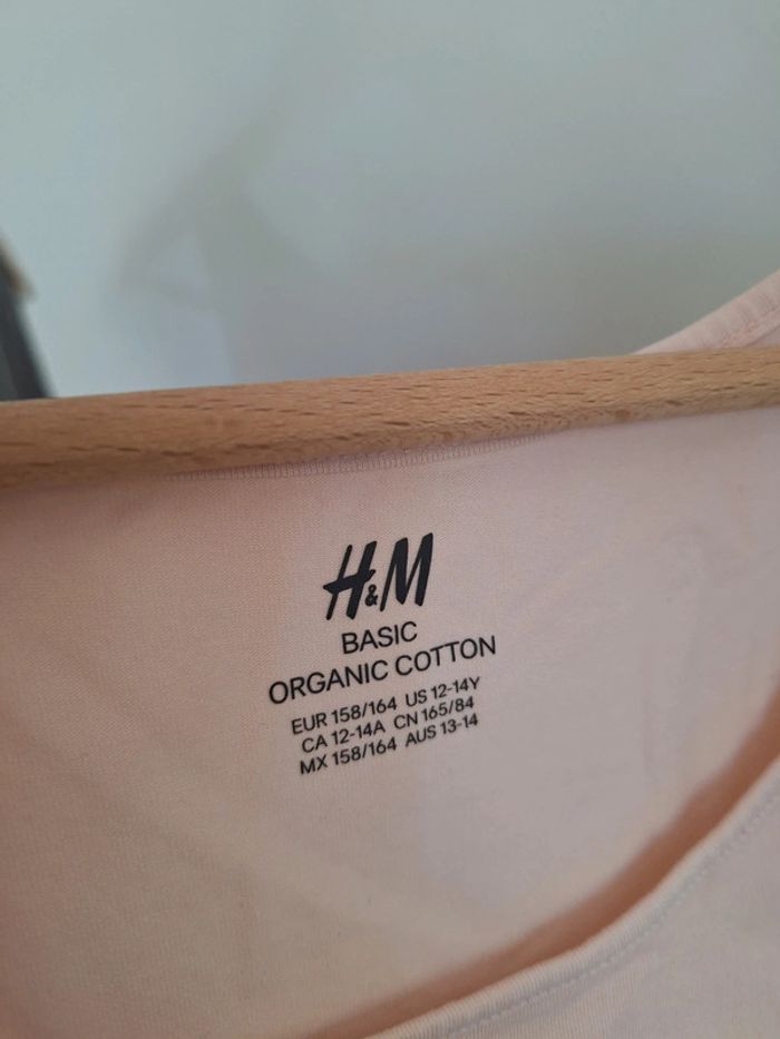 Lot 2 débardeur basic Cotton rose et kaki H&M enfant 12/14 ans - photo numéro 7