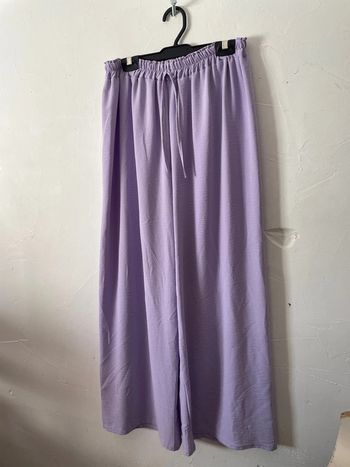 Pantalon en lin violet 725