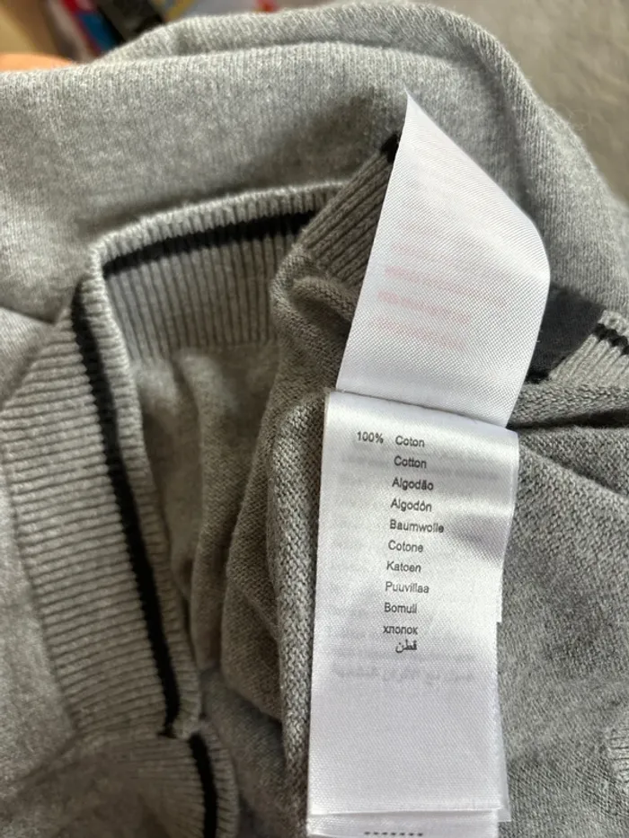 Pull gris Verbaudet taille 8 ans, 100% coton - photo numéro 4