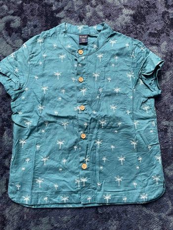 Chemise légère col mao manches courtes