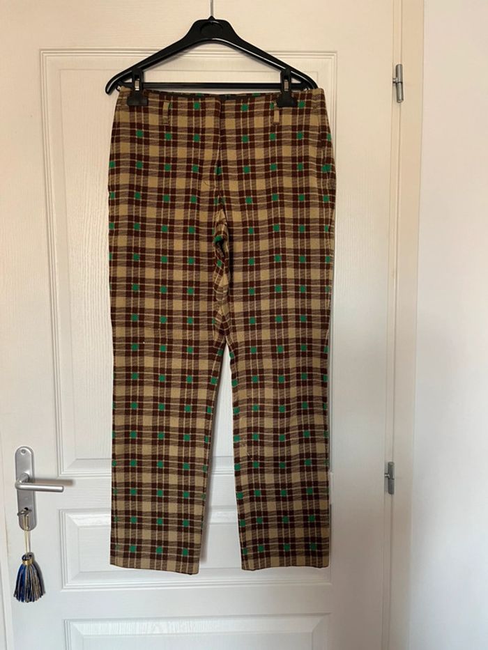 Pantalon à carreaux Dries Van Noten - 100% coton - Taille 38 - photo numéro 3