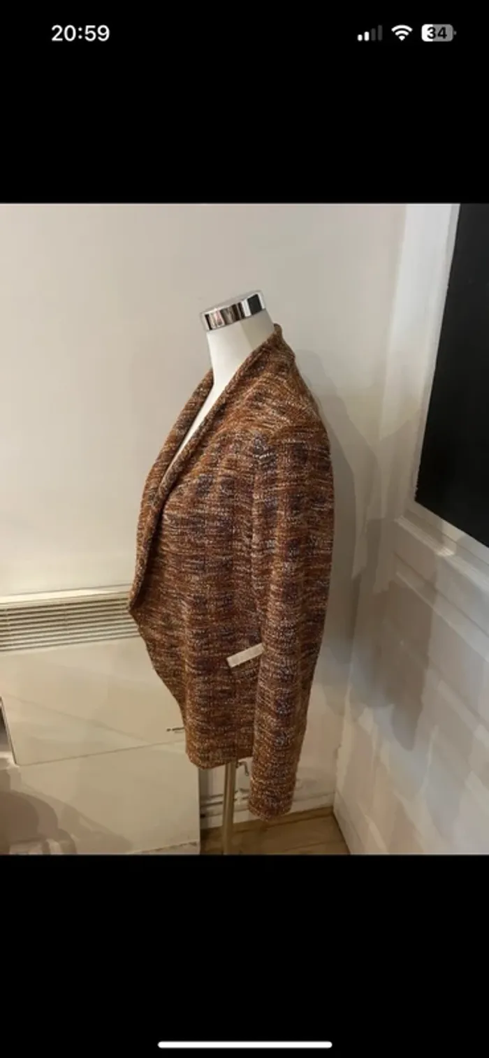 Kosmika veste blazer, imprimée, multicolore femme, taille L/40 - photo numéro 2