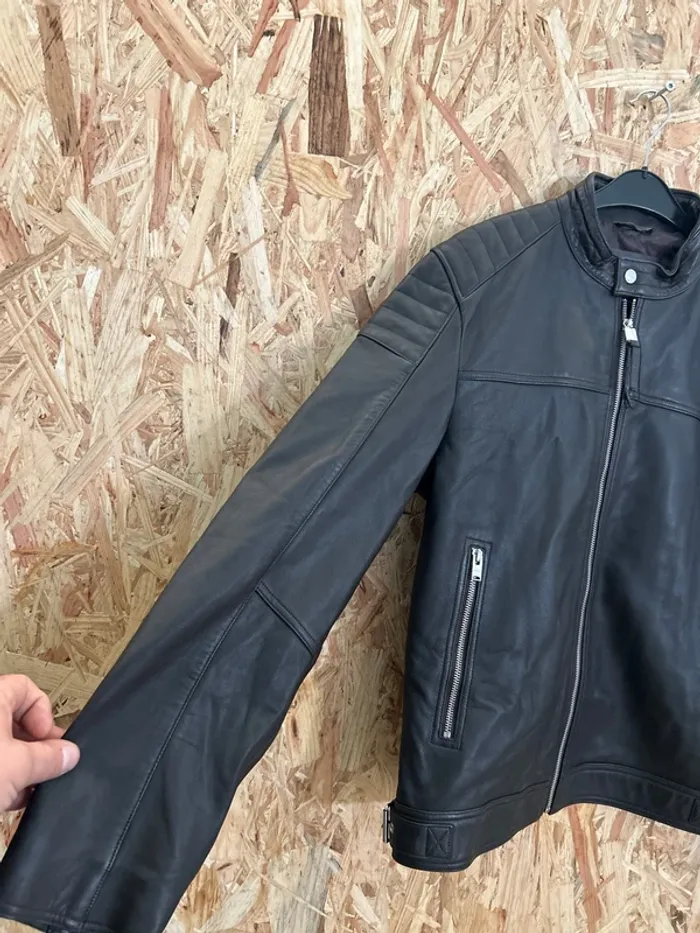Veste en cuir mango MNG - photo numéro 3