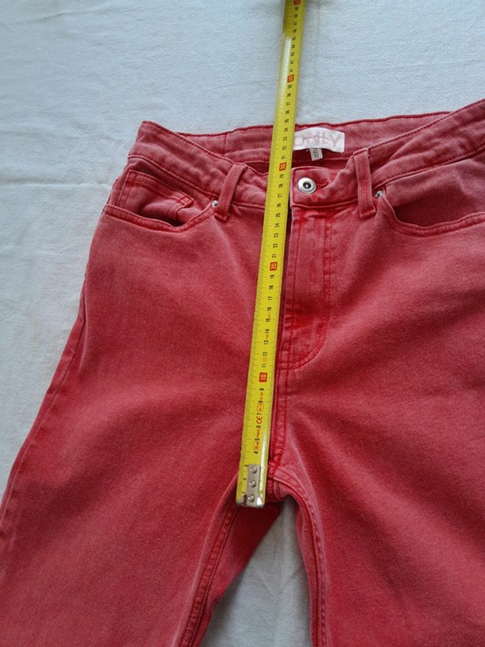 Jean taille haute rouge clair Only 28/32 - photo numéro 9