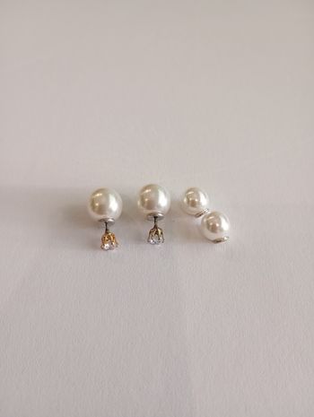 Boucles oreille perles strass