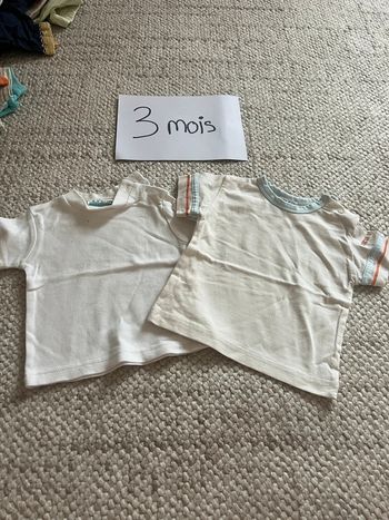 Lot tee shirt manche courte 3 mois