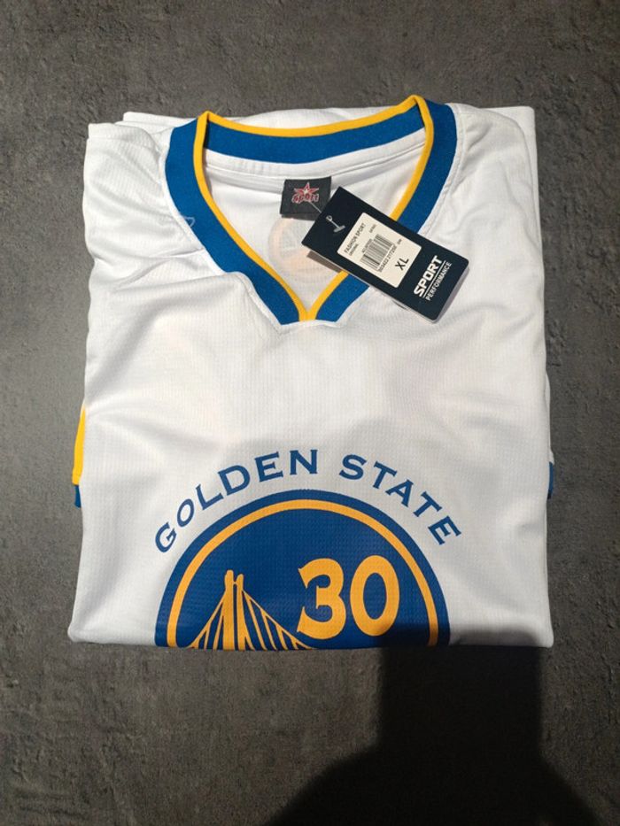 Tenue NBA golden state warriors Stephen Curry blanc. T.XL - photo numéro 4
