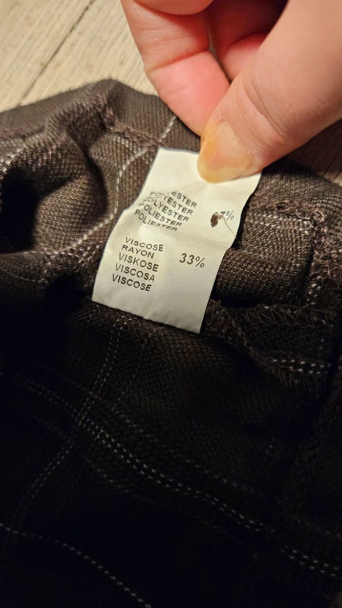 Jupe courte d hiver brune à carreaux beige, Lisa Rose, 2 ans, nickel - photo numéro 6