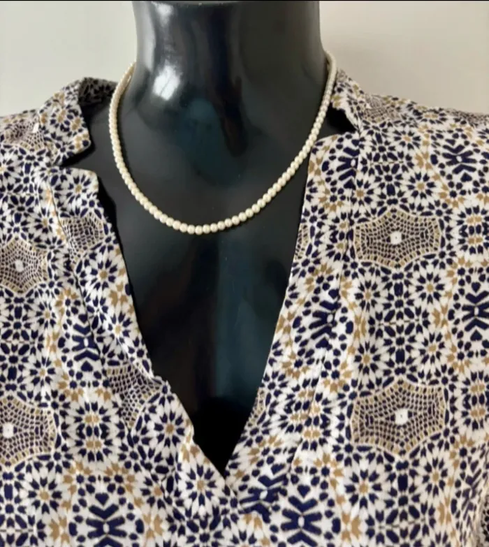 Robe fluide imprimée graphique – Taille 38/40 - photo numéro 4