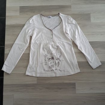T-shirt pyjama femme à manches longues Etam taille 38