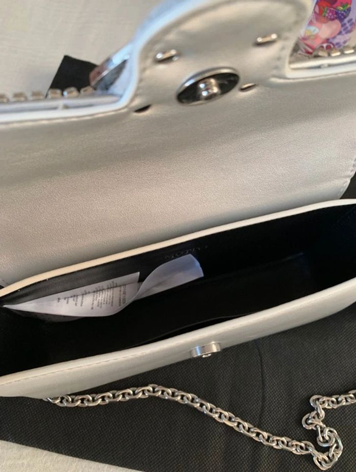 Sac à main gris pailleté pour femme de créateur- motivi style y2k - Neuf - photo numéro 5