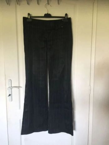 Pantalon noir à rayures 40/L