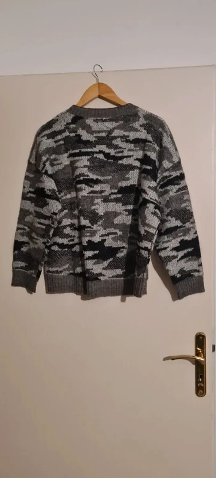 Pull gris à motifs IKKS - photo numéro 6