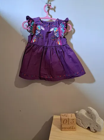 Robe violette DPAM - 3 mois