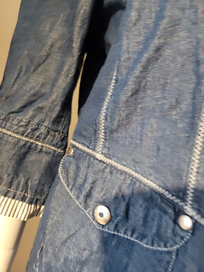 Veste chemise coton lin - photo numéro 3