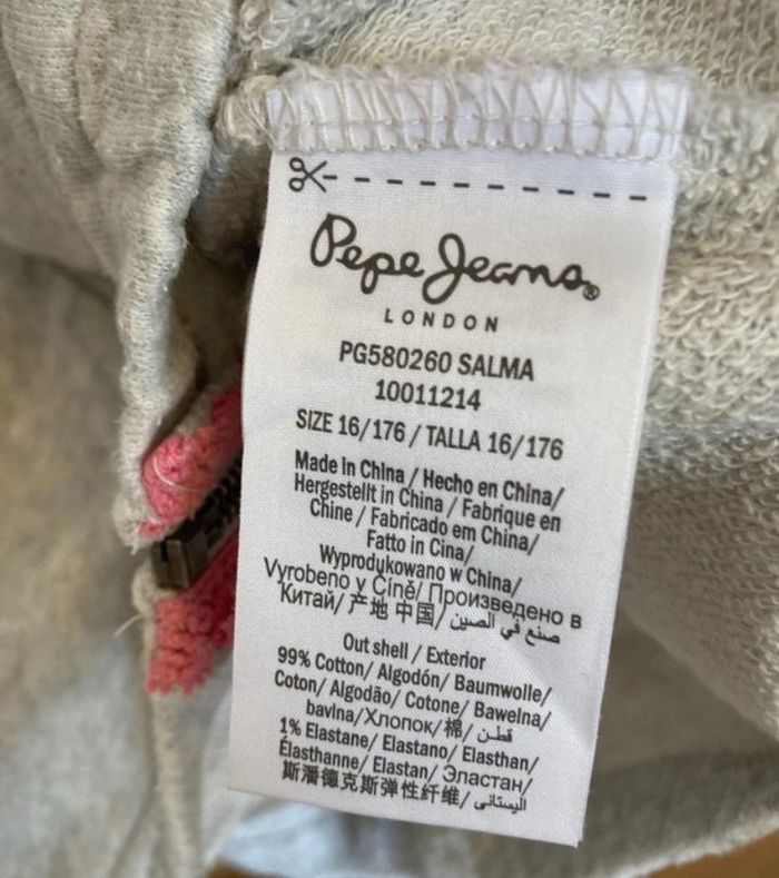 Très beau gilet zippé à capuche en super bon état || pepe jeans || taille 16 ans - photo numéro 7