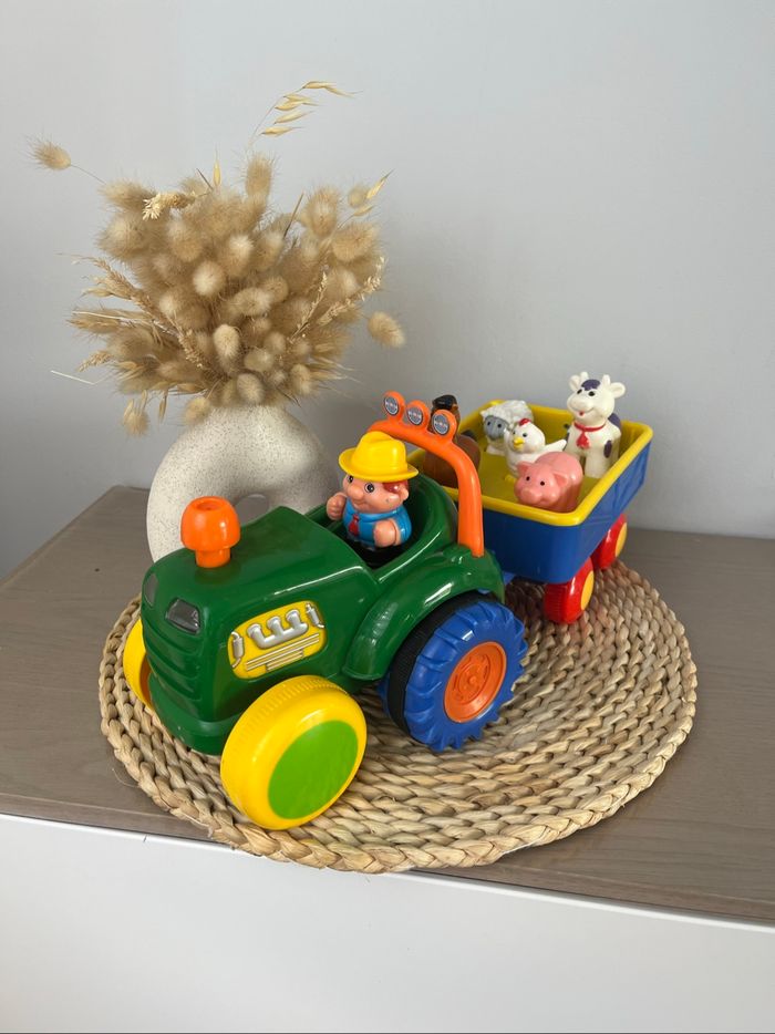 Tracteur avec remorque et animaux, sonores et lumineux - photo numéro 2