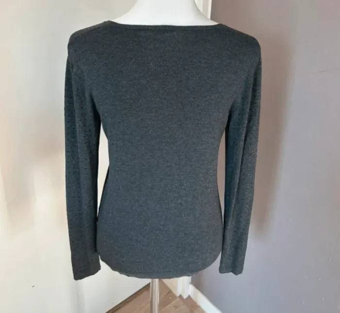 Gerard Darel, pull gris femme, taille 2/38 col strass - photo numéro 7