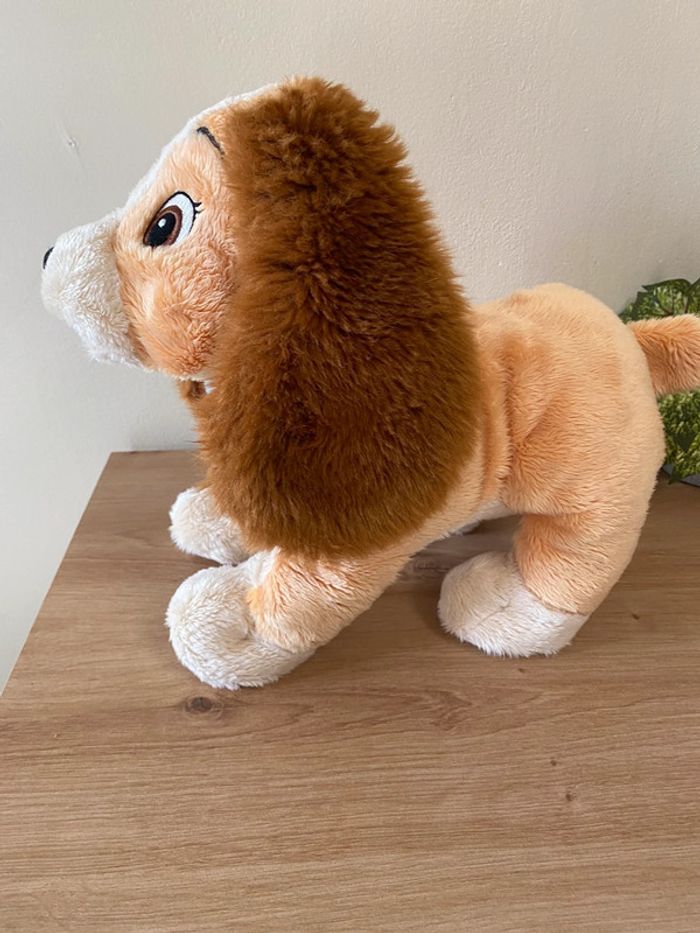 Doudou peluche chien lady la belle et le clochard collier bleu Disney nicotoy - photo numéro 2